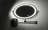 Miroir de maquillage à lumière LED grossissant de 8 "grossissement 10x pliable tactile Sn salle de bain rasage miroir lumineux mural T2001145924338