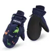 Kids Jongens Dinosaurus Wanten Cartoon Sneeuw Handschoenen Winter Kinderen Outdoor Winddicht Handschoenen Kids Handen Warmer Wanten 240105