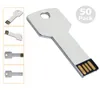 Всего 50 шт. 8 ГБ USB 20 флэш-накопителей с металлическим ключом флэш-памяти для ПК, ноутбука, Macbook, флэш-накопителей, пустых носителей M5645510