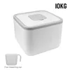 Husdjurshundratbutik Box Rice Box Insect-Proof fuktsäker 5 kg 10 kg hem förvaring hink kök containerkorn förseglad burk 240106