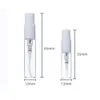 Partihandel tom mini 1,5 ml 2 ml 3 ml 5 ml liten atomizer sprayprovtest glas parfymflaskor