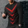 남자 T 셔츠 레저 가을과 겨울 시즌 패션 유럽 크기 긴 슬리브 티셔츠 레이아스 프린트 티 둥근 목 꼭대기