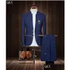 Men'S Suits Blazers Wholesale- Ms50 Standard Collar Classic Custom Made Men Suit Gentleman Style Tailor Slim Fit Wedding For Drop Dhyih