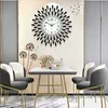 Creative Crystal Wall Clock Modern Design Large Home Decoration Living Room TV Background Metal Silent Hanging 240106