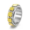 Kro Designer Ring Titanium Steel Cross Rotating Ring European and American High-end Sense 658