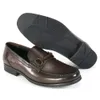 Slip Leather Fashion Top Layer äkta på loafers andningsbara mockasiner som driver Design Casual Shoes for Men 2 62 6 6