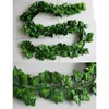 Decorative Flowers 2.1M 12Pcs Wired Ivy Leaves Garland Silk Artificial Vine Greenery For Wedding Home Office Decoratiove Wreaths 2024 Style