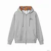 Ba Jia Warrior Horse Embroidery Classic 460g High Edition Terry Hooded Coat Autumn/Winter Zipper Plaid Long