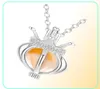 925 Sterling Zilver Waterdruppel Kroon Hanger Ketting Kooi Uitgeholde Kegel Bal Essentiële Olie Aromatherapie Parel Medaillon Sieraden Gift8023605