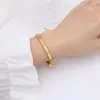 Designer Cartres Pulseira Mantianxing duas fileiras de diamante micro incrustado 18k pulseira de ouro feminino CNC cartão de artesanato para casa