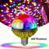 1 st färgglad roterande magisk ljus, 9W RGB Ny LED Disco Ball Light, färgglad roterande glödlampa, julfödelsedagstjärnhimmelprojektionsljus