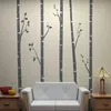 5 grands bouleaux avec branches Stickers muraux pour chambre d'enfants amovible vinyle mur Art bébé pépinière Stickers muraux citations D641B 20120297n