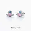 Boucles d'oreilles à tige Western Empress Dowager Argent Saturne Gouttes d'eau Longues Diamants Étincelants Cristal Clous d'oreille Clip Deux Styles d'usure Mode pour Femmes Bijoux Z737