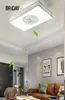 50cmの長方形LED天井ファンランプ照明リモコンの正方形の人工呼吸器ランプサイレント自動車寝室の装飾モダンファン4547411