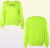 Darlingaga streetwear löst neongrön tröja kvinnor pullover brev tryckt avslappnade vintertröjor hoodies kpop kläder t29383095