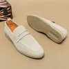 Sociale Suède Rijden Schoenen Echt Leer Mannen Casual Luxe Merk Zachte Loafers Mocassins Slip op Leisure Wandelschoen 240106