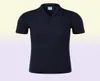 Sommer-Stil, Schwarz, klassisches Marken-Kurzarm-Poloshirt, reine Farbe, lässiges Herren-Revers-Top6034951