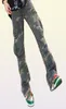 Pantaloni Fashion Galleryes Designer Casual dept High Street Sand Washed Old Camouflage Svasato lo stesso Denim Salopette a gamba larga Trend76280886