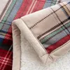 Couvertures en hiver chaud, couverture de flanelle à carreaux de noël, bohème, cachemire, Double pour lit, canapé, épais