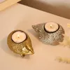 Ljushållare hartsharts Hedgehog Holder Animal Statue Candlestick Decor Ornament för hemmakontoret Bröllopsfest Desktop Drop