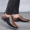 Hommes baskets chaussures marque de mode classique à lacets mocassins décontractés en cuir Pu noir respirant affaires grande taille 240106