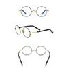 Solglasögon ramar Belight Optical Titanium Flip Design Ultra Light Men recept Rund vintage Retro glasögon Spectacle Frame Eyewear