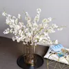 Dekorativa blommor Yomdid Cherry Blossom Long Branch Pink Room Decor Artificial Bedroom Decoration Flores Deco Mariage Wedding White Floral