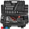 Herramientas Otras herramientas manuales PcsSet Juego de llaves de trinquete multifunción Kit de combinación de reparación de mecánico profesional con estuche de transporte para automóvil 23