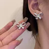 Studörhängen Western Empress Dowager Silver Saturn Vatten droppar Långt mousserande Diamond Crystal Ear Studs Klipp Två Wear Style Fashion For Women Jewelry Qng3