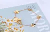 Golden Flowers Bracelet Women Luxury Clover Bracelets Designer Party Wedding Crystal Jewelry Charm2883198