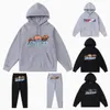 Survêtements pour hommes Trapstar London Sweat-shirt de sport 2 pièces à capuche et pantalon automne hiver tireurs longues lettres imprea loisirs à capuche DHF4Y