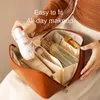 Pillow Bag Toiletries Organizer Waterproof Female Plaid Storage Make up PU Cases Outdoor Makeup Women Cosmetic 240106