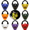 New Half Face Knight Warrior Japanese Ghost King Samurai Mask Halloween Cosplay Wall Mask Kabuki Evil Demon Halloween Party Mask T317w