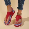 Sandálias sapatos de verão para mulheres 2024 plataforma de moda feminina tanga romana plana senhoras casual feminino praia sandalias