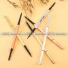 10pc Custom Double Head Eyebrow Pencil långvarig vattentät rosguldögonpanna