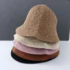 Bérets Style décontracté Simple lin pour femmes chapeau tricoté couleur Pure casquettes creux coréen seau soleil femme chapeaux