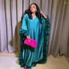 Roupas étnicas Penas Vestidos Africanos para Mulheres 2024 Tradicional Nigéria Casamento Plus Size Abaya Dubai Boubou Vestido Muçulmano Robe Femme