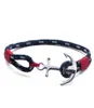 Tom Hope 4 dimensioni filo rosso catene di ancoraggio in acciaio inossidabile Bracciale con scatola e th014409104