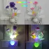 1 florero LED con sensor nocturno inteligente estándar de EE. UU., luz nocturna colorida, luz LED con control de luz inteligente, ahorro de energía, para el día de San Valentín, luz nocturna navideña de Pascua