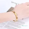 Klassisches Design Gold Silber Rose Farben Armbänder Titan Stahl Diamant Armband für Damen Herren LOVE Armreif mit Scre218K