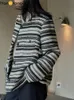 HanOrange Winter Fashion Warm Wool Suit Jacket Women Loose Silhouette Blazer Female Black White 240105