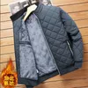 Jaqueta de lã de inverno masculina quente grosso gola casaco masculino bombardeiro moda coreana ao ar livre à prova de vento outwear 240106