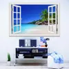 Muurstickers Home Decor Zomer Strand Kokospalm Foto Verwijderbare Vinyl Decals Landschap Behang Moderne Decoratie 210615175Y