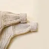 Baby Loose Sweter Knited Autum Winter Boy Girl Ubranie okrągła szyja Kid Toddler Pullover Owezyjna wierzchnia 240106