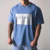 Lyft 2020コットンジムシャツスポーツTシャツメンズショートスリーブランニングシャツトレーニングトレーニングTEESフィットネストップスポーツTシャツX0602