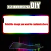 DIY Anpassad personlig musplatta LED -belysning stor spelmousepad RGB -belysning Laptop Desk Mat Rubber Gamer Pad Carpet 240105