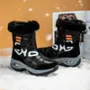Buty śniegowe kostki bota botki platformowe dla kobiet buty zimowe obcasowe kobiety z futrzanymi obcasami 230922