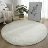 Carpets 40/60cm Round Soft Plush Candy Carpet Bedroom Living Room Floor White Home Mat Bedside