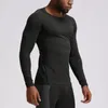 Men's T Shirts Men Jogging Sports Fitness Long Sleeve T-shirt Outdoor Quick Drying Clothes Man Pro Basketball Training Tight Fitting