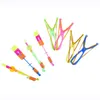 50pcs Amazing Light Toy Rocket Helicopter Flying Toy LED Light Toys Party Fun Gift Rubber Band Catapult 240105